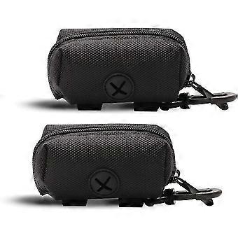 2 pack mode hund bajs avfallspåse dispenser, husdjur hund avfallspåse hund bajs påse svart