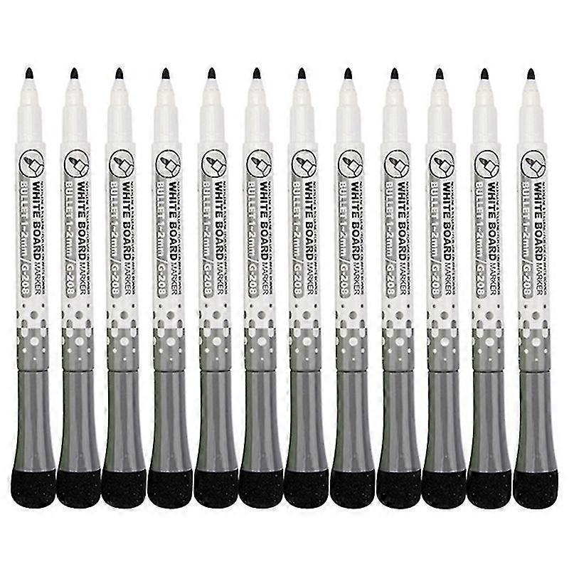 GXIN G-208 12Pcs/Set Dry Erase Markers Whiteboard Markers Ultra Fine Tip Markers for School Office H
