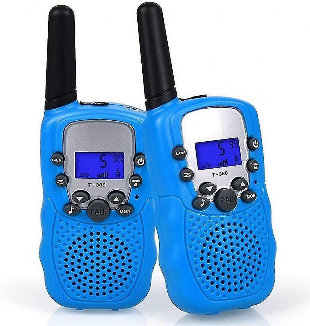 2x Kids Walkie Talkie,2 Way Radio With 8 Channels Lcd Display Vox Flashlight 10 Call Tones Channel(battery Not Included)