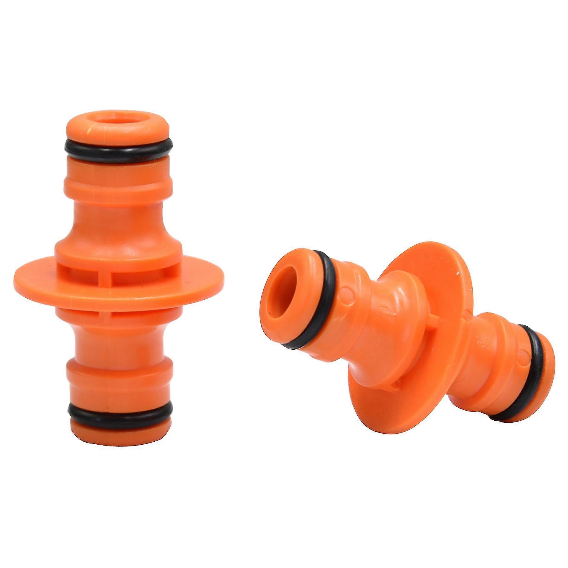 Double Male Hose Connectors Extender For Join Garden Hose Pipe Tube (6pcs, Orange)