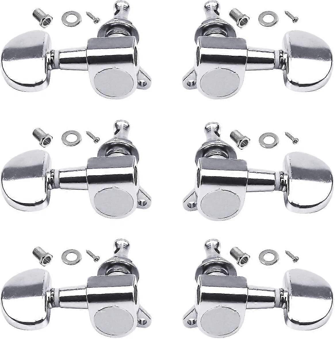 6pcs 3l3r Acoustic Guitar Tuning Pegs Machine Head Tuners, Knobs Tuning Keys, Gift