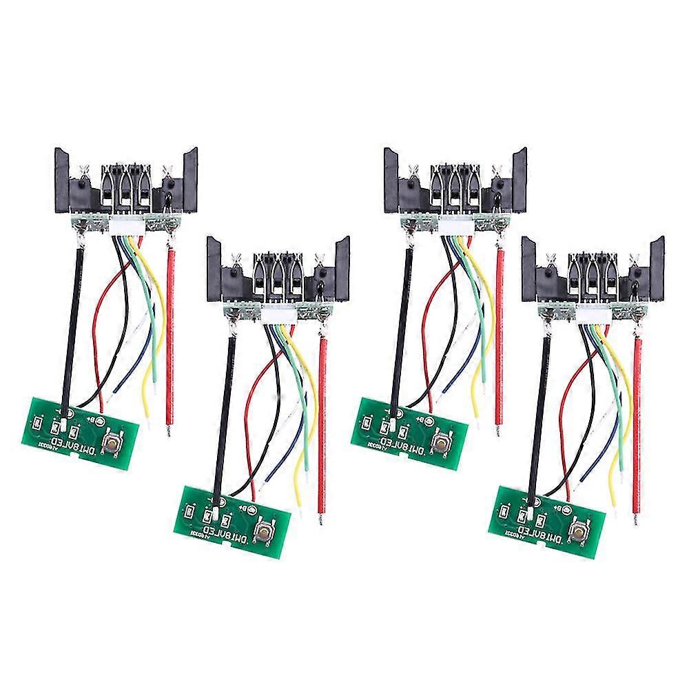 4pcs Li-ion Battery Pcb Charging Protection Circuit Board For 18v 20v Dcb201