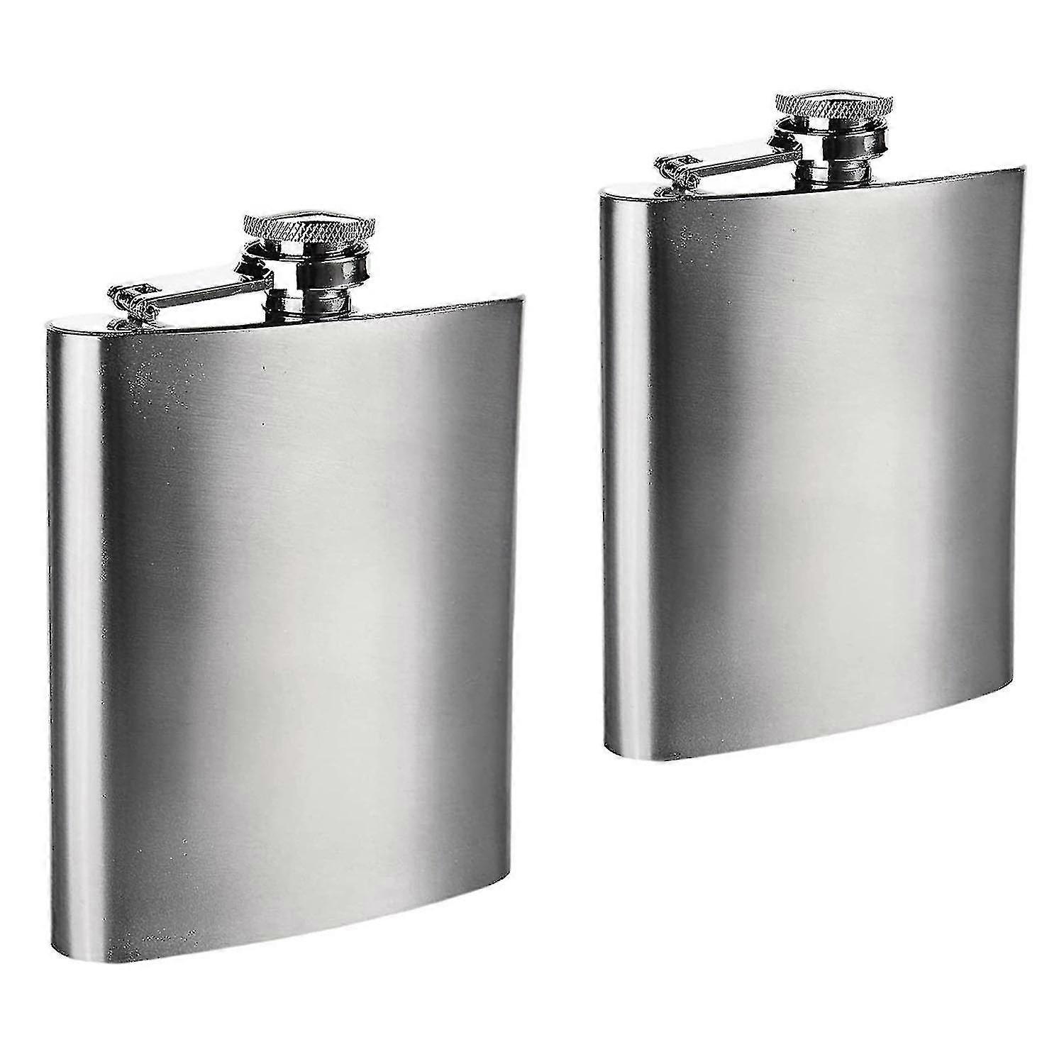 2pcs 7oz Hip Flask,pocket Whiskey Flask Flagon Compatible With Climbing Party