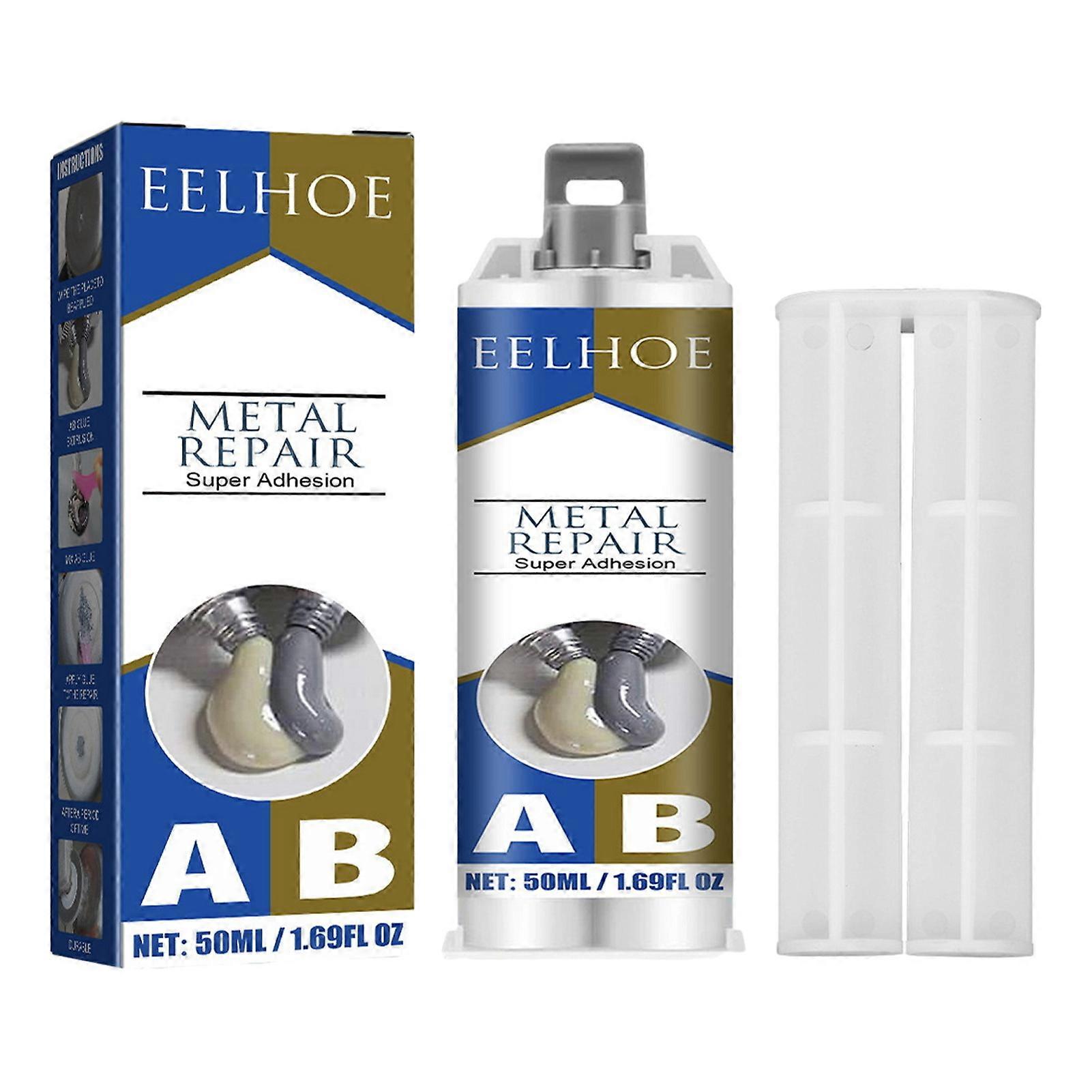 Metal Repair Glue Quick Dry Strong Stickiness Heat-Resistant Aging-Resistant Waterproof AB Metal Cast Iron Adhesive Glue