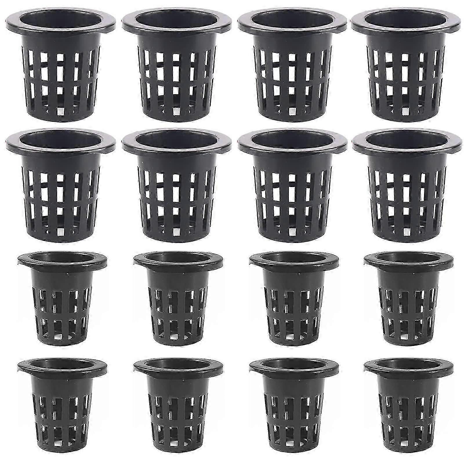 40pcs GartenNetzbecher, Hydroponik Netztöpfe Garten geschlitzte Mesh Netzbecher Pflanze Baumschultöpfe Runder Eimerkorb