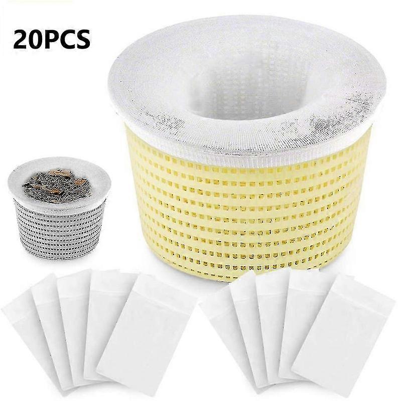 20PCS Pool Skimmer Socks Pool Net Pool Net Pool Basket Filter For Schlacken, Leaves,Pollen, Insects 13*22CM