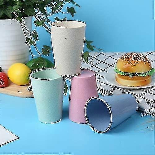 Wheat Straw Reusable Cup Drinking Cup Set Eco-friendly Biodegradable--