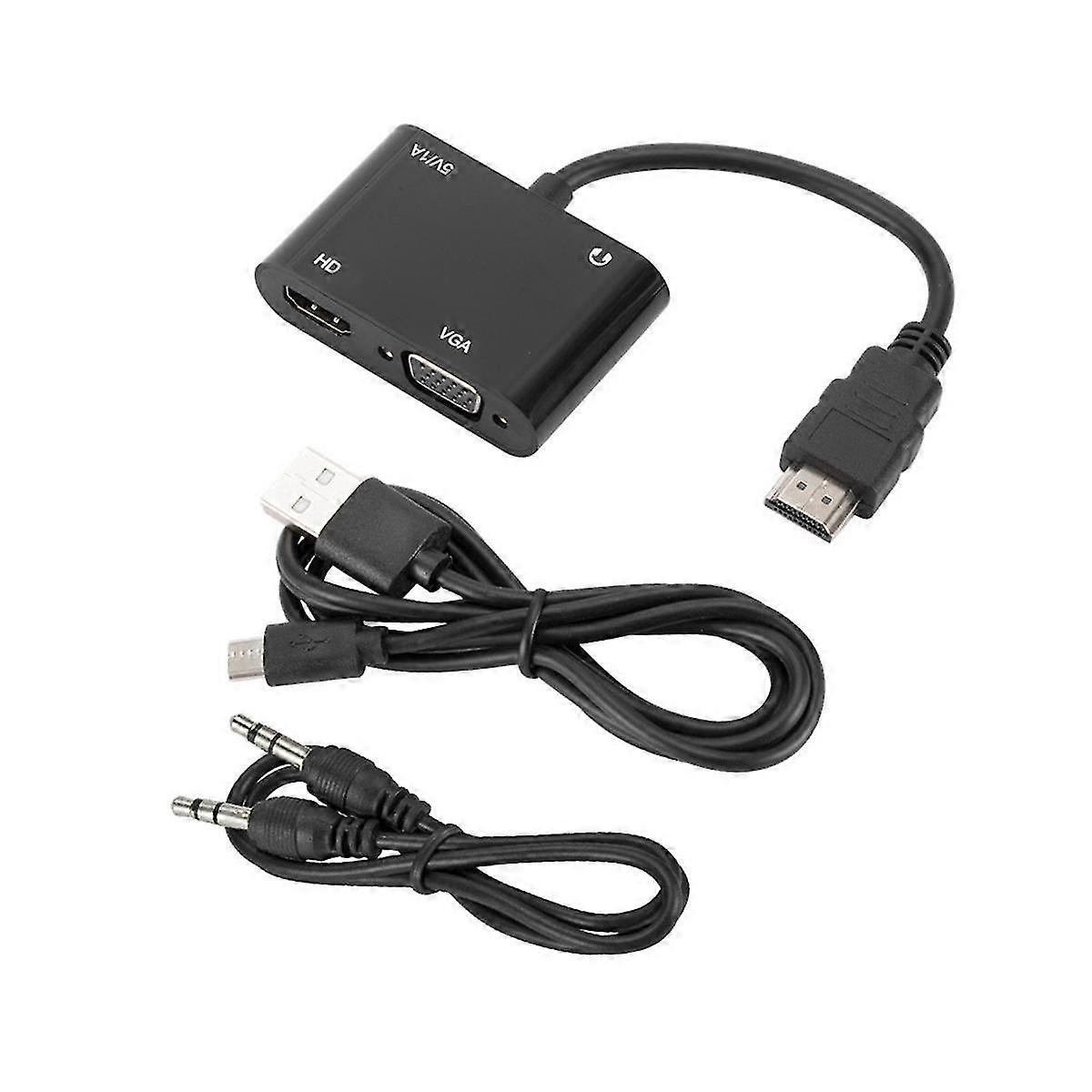 1080P 1 in 1 Out HD to VGA HD Converter Computer Projection to Tv Adapter for HD Products Connectin