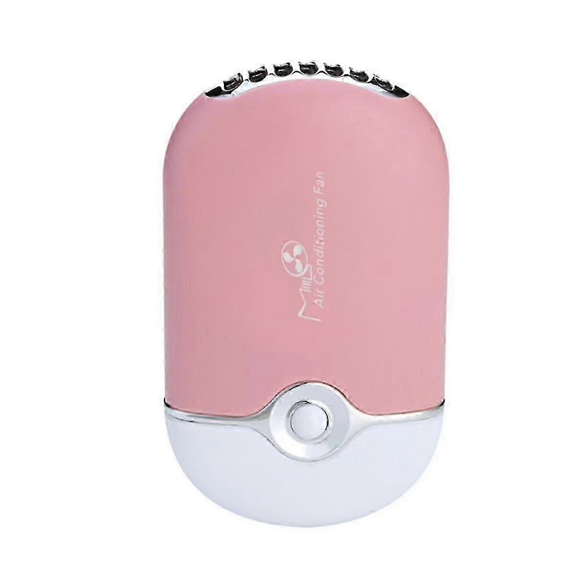 Mini USB Fan Built-in Lithium Battery Air Conditioning Rechargeable Eyelash Fan (Pink)