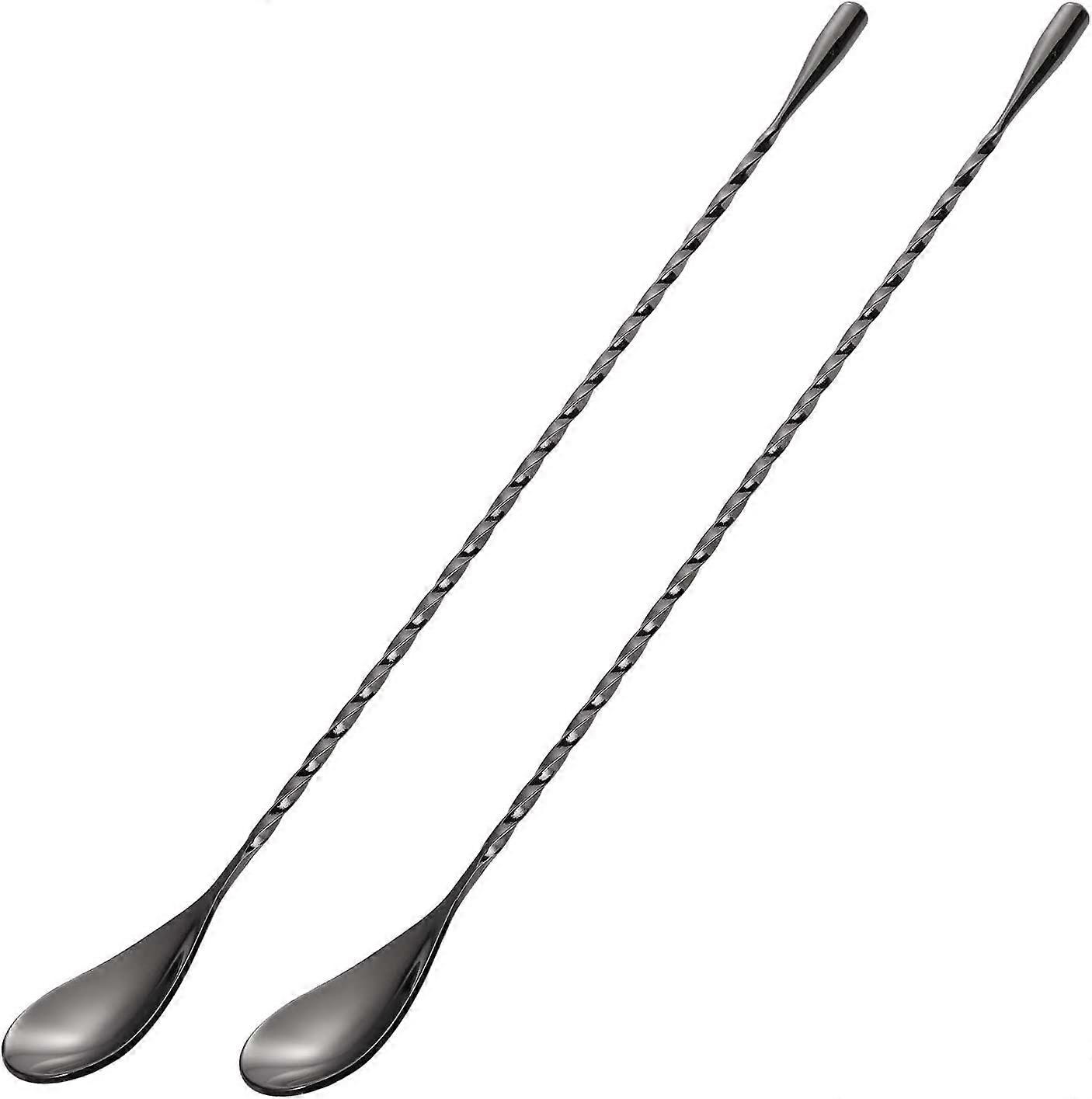 Set Of 2 Spoons To Mix In Stainless Steel, Spoon Spoon In The Shape Of A Spiral