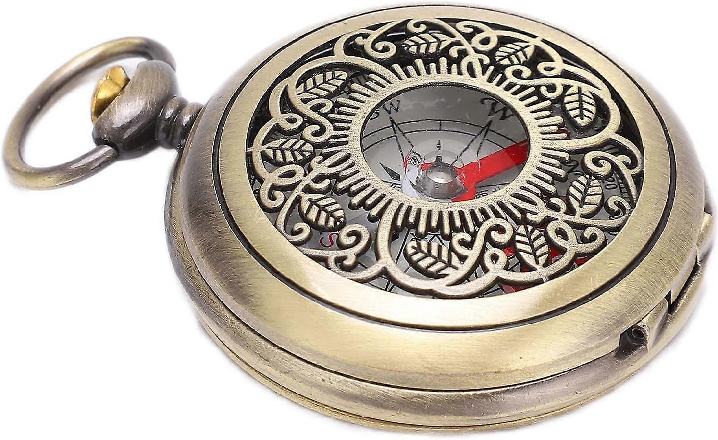 Vaelluskompassi, iskunkestävä ja vedenpitävä messinki retkeilytyökalu, metallitasku, kompassi lapsille, patikointi, retkeily, metsästys