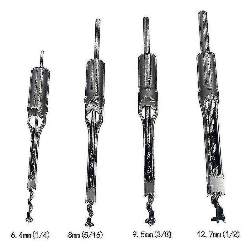 Woodworker Square Hole Drill Bits Mortising Chisel Woodworking Hole Saw Mortise Chisel Drill Bit Tool