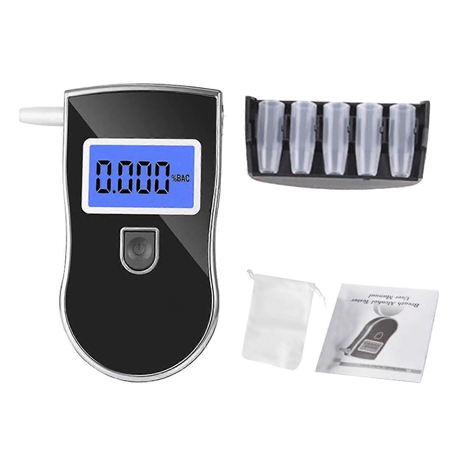 Semiconductor Sensor Alcohol Tester Battery Powered Accurate With 5 Mouthpieces