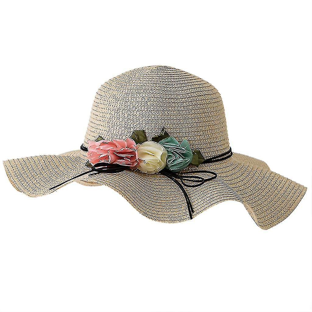 Yaz Bebek Çiçek Nefes Alabilir Şapka Hasır Güneş Şapkası Çocuk Şapka Erkek Kız Şapka
