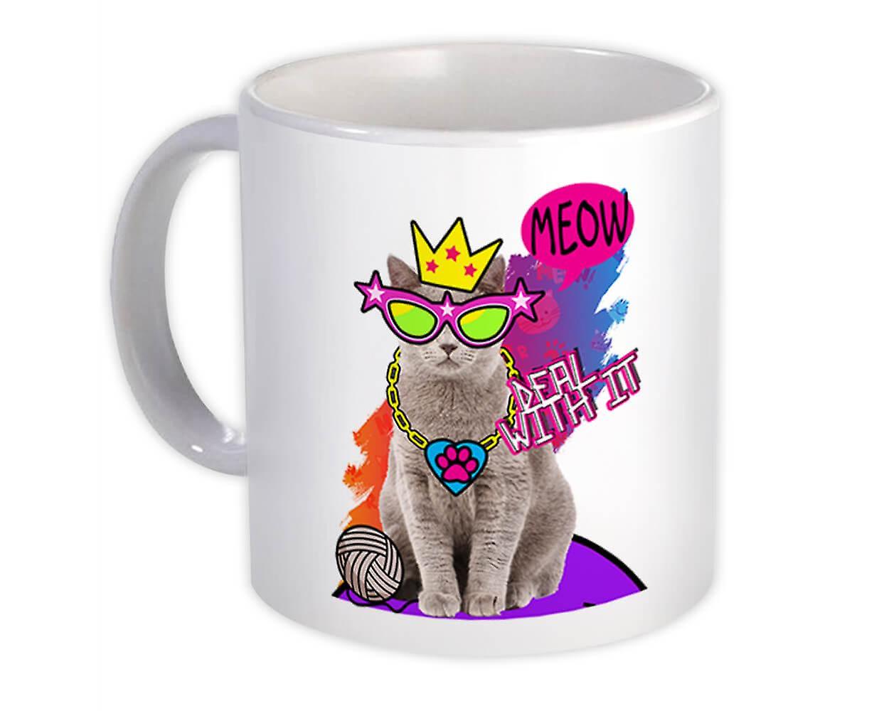 Geschenk Mok: Cat Crown Fashion