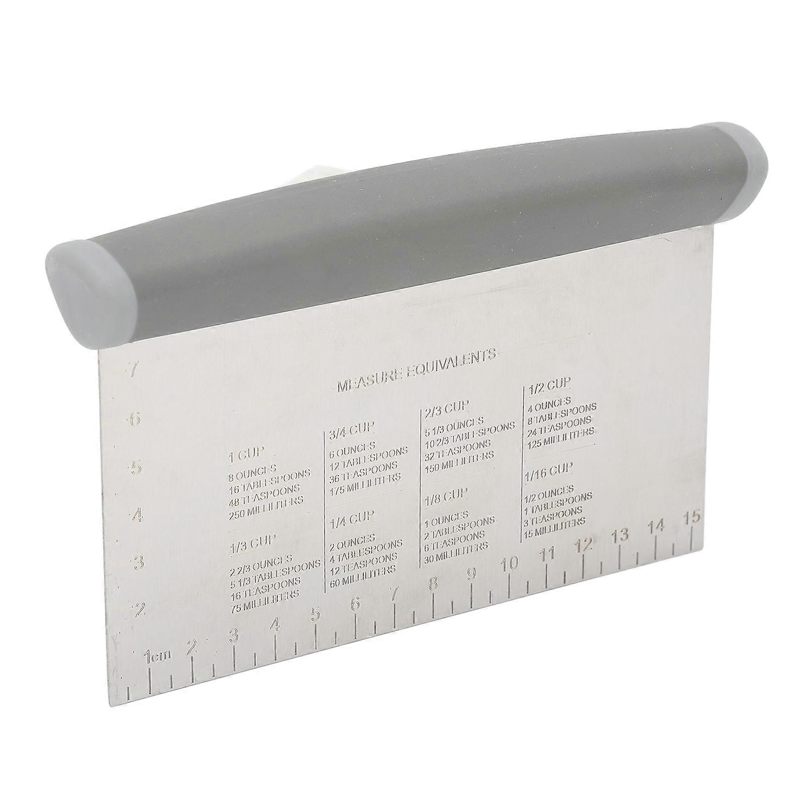 Stainless Steel Dough Cutter with Scale - Sturdy Durable Comfortable Simple Operation