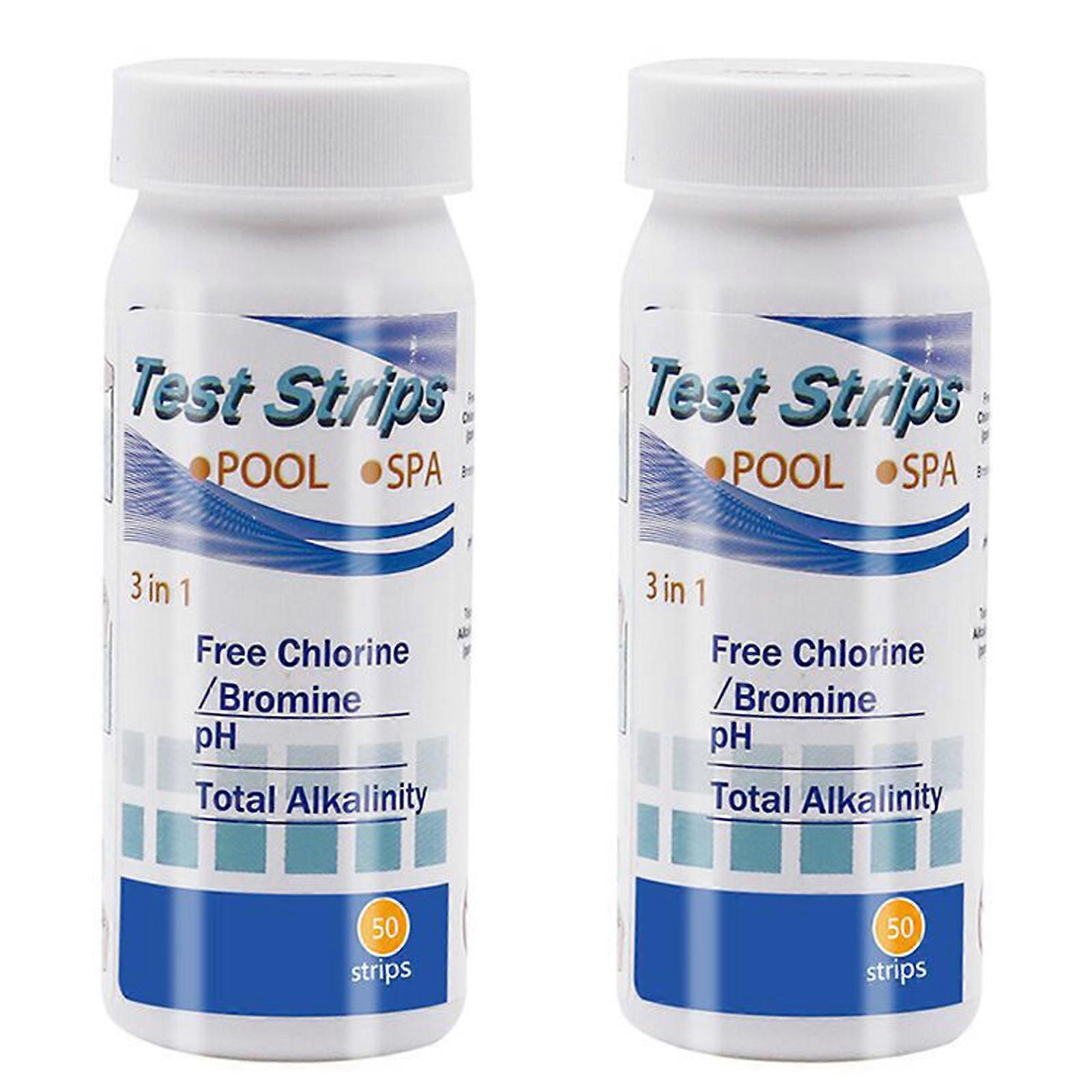 3 in 1 swimming pool water test paper PH chlor-alkali bromine hardness test paper A bottle of 50 pieces of spring water test paper can be measured