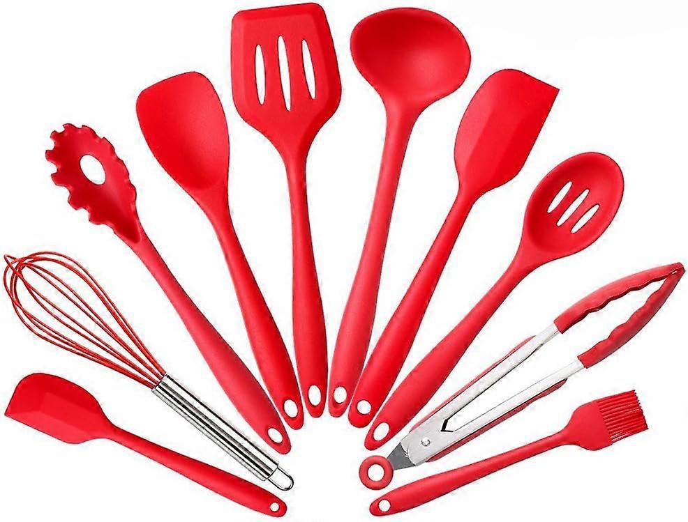 10-piece kitchen utensils red