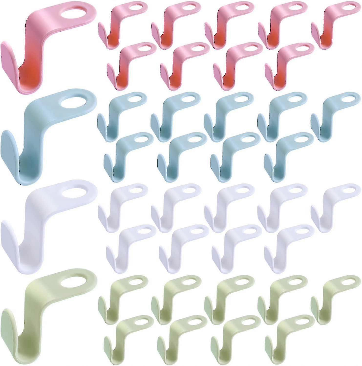 40 Pcs  Clothes Hanger Connector Hooks, Multicolor Hanger Connector Hooks Super Gift