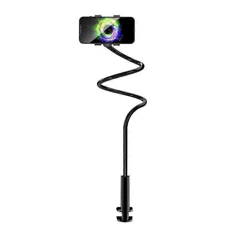 Dww-Support pour tlphone portable lazy (110cm noir) avec col de cygne, support de tlphone pliable, rotation rglable 360 pour iPhone series / Samsung