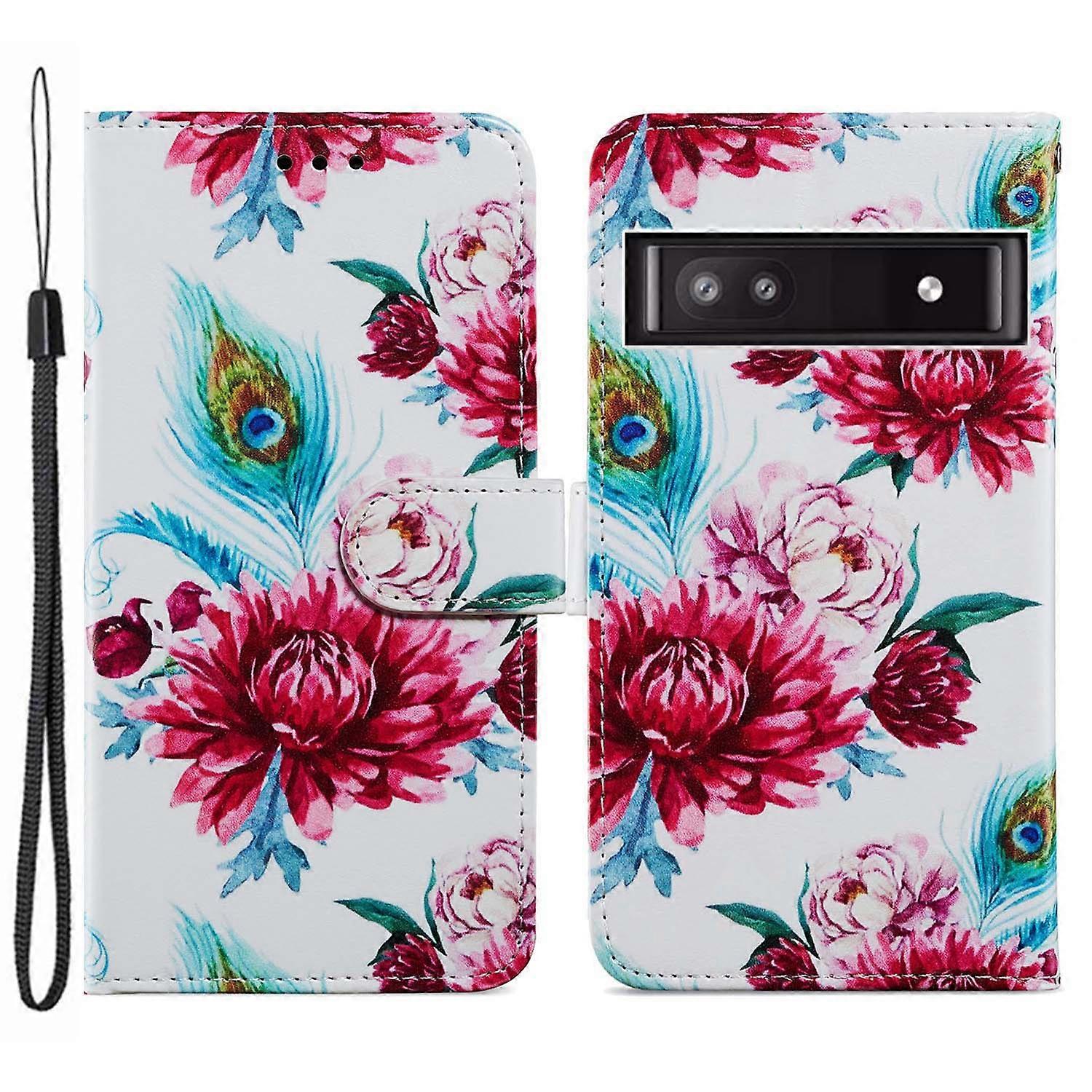 For Google Pixel 7a PU Leather Pattern Printing Phone Cover Wallet Stand Anti-Drop Protective Phone Case