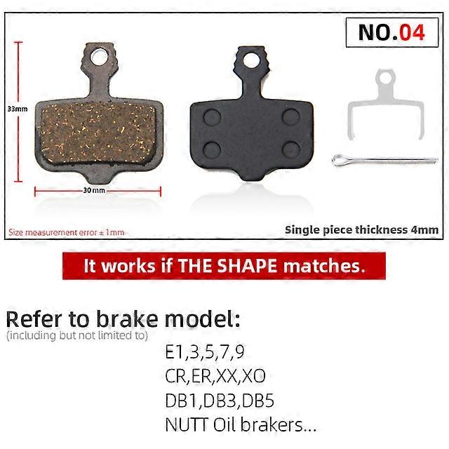 10 Pairs Semi-Metallic Bicycle DISC BRAKE PADS for Avid Elixir R/CR/CR-MAG/E1/3/5/7/9 Sram X0 XX DB1/3/5 / Dualtron Thunder
