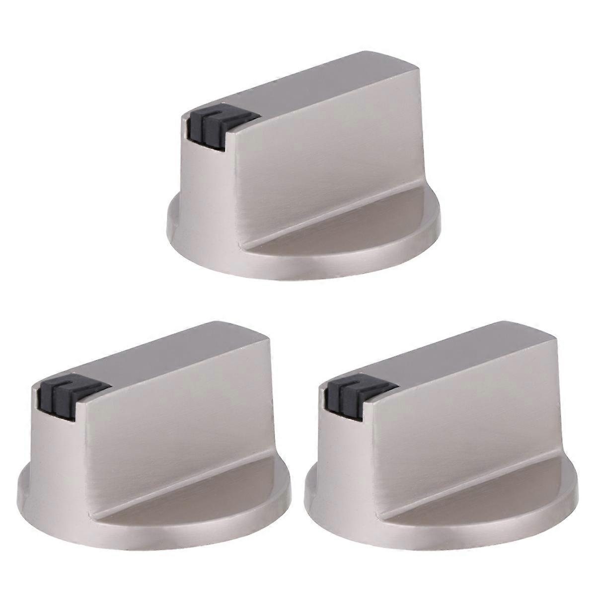 3 Pcs Stainless Steel Cookware Control Knobs Replacement Metal Switch Knob Burner Switch Knob