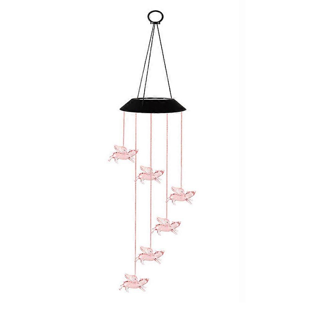 Solarbetriebenes fliegendes Schwein Windspiel