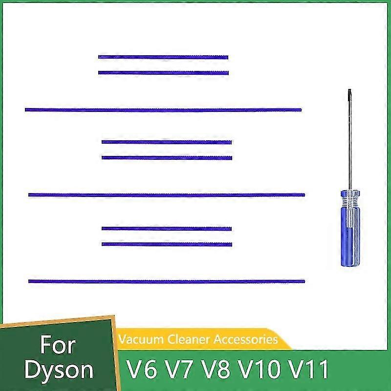 Kiváló 4db / 7db / 10db puha plüss csíkok Dyson V6 V7 V8 V10 V11 porszívóhoz Puha görgőfej csere tartozékok Pótalkatrészek