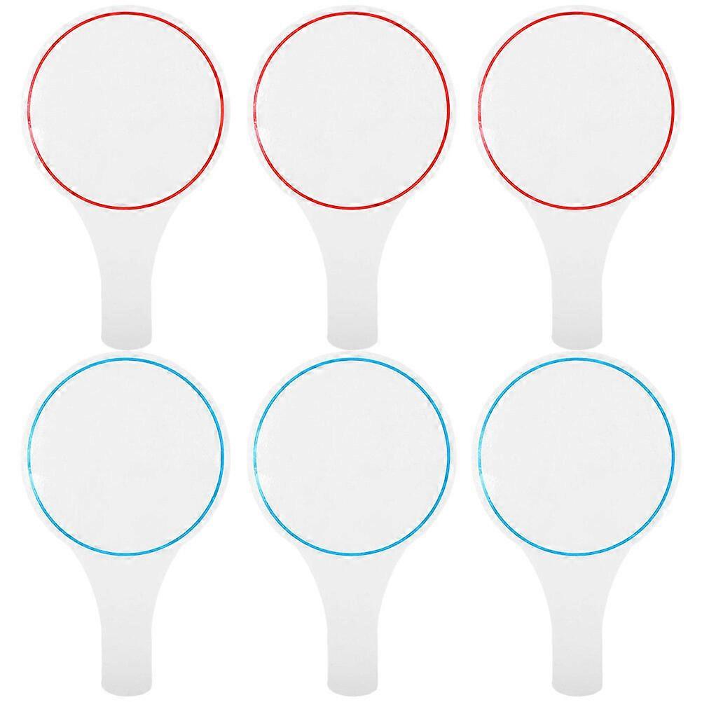 6Pcs Blank Scoreboards Handheld Scoreboards Dry Erase Answer Paddles Single Side Writable Paddles