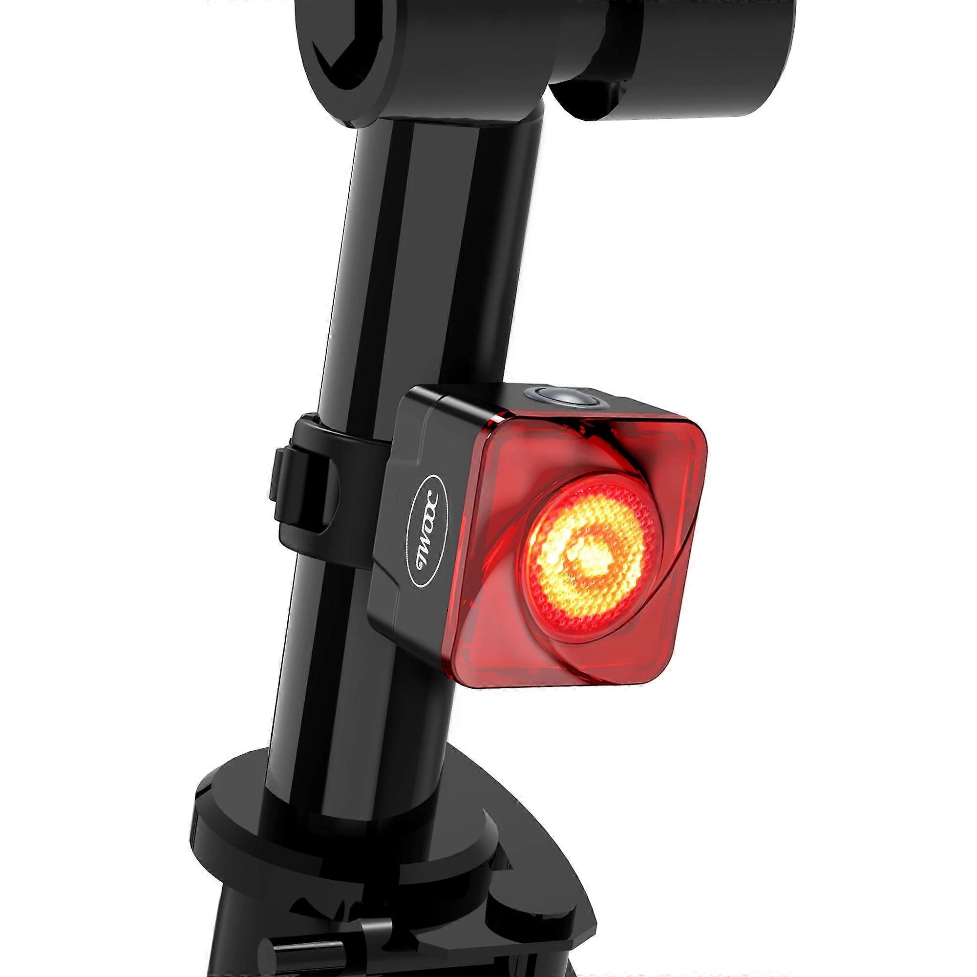 TWOOC bike taillight USB rechargeable waterproof high brightness LED lamp bead long range 1 km visible