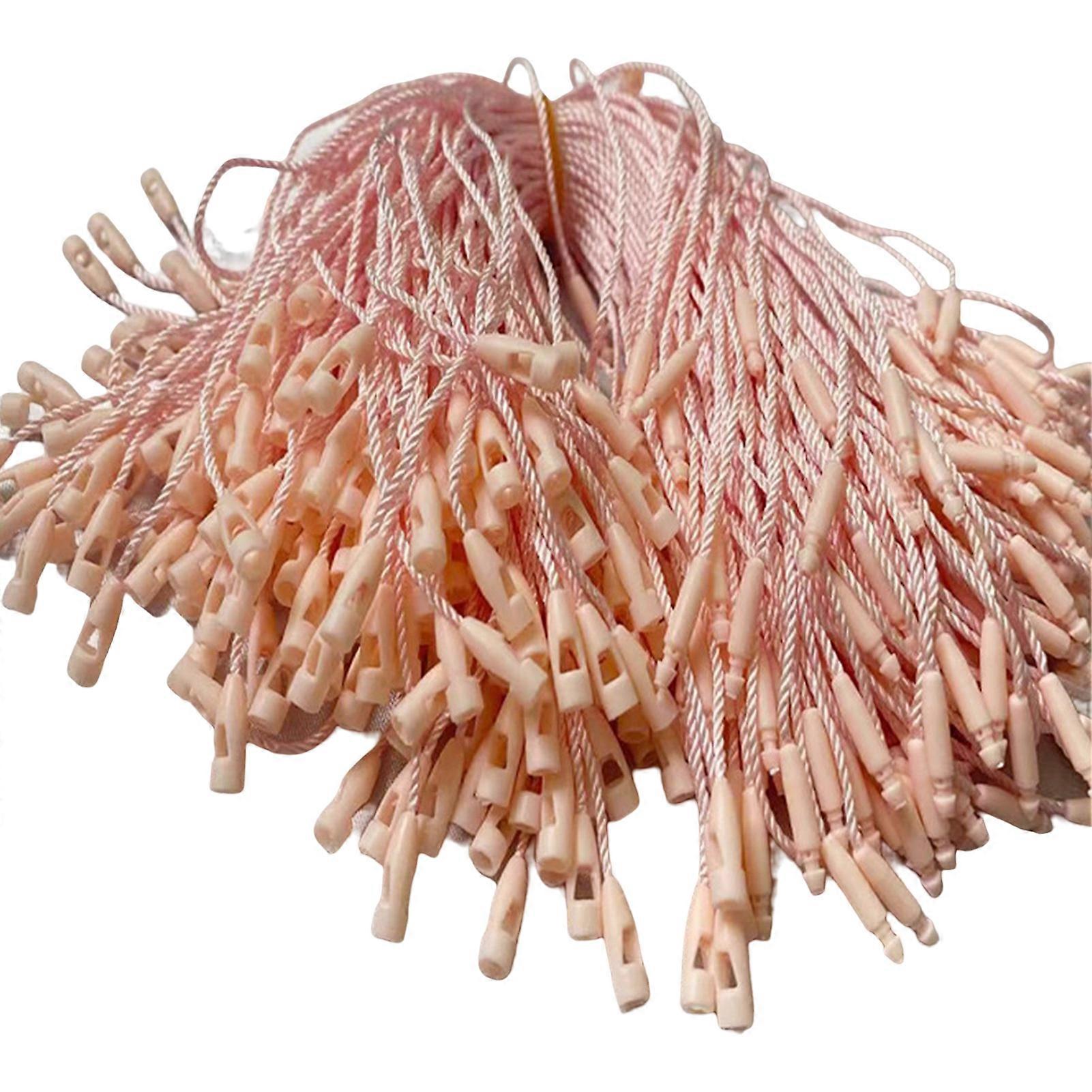 100Pcs Hang Tag Strings Firmly Tear-resistance Clothes Tag Ropes with Fastener Hook Daily Use mengxi