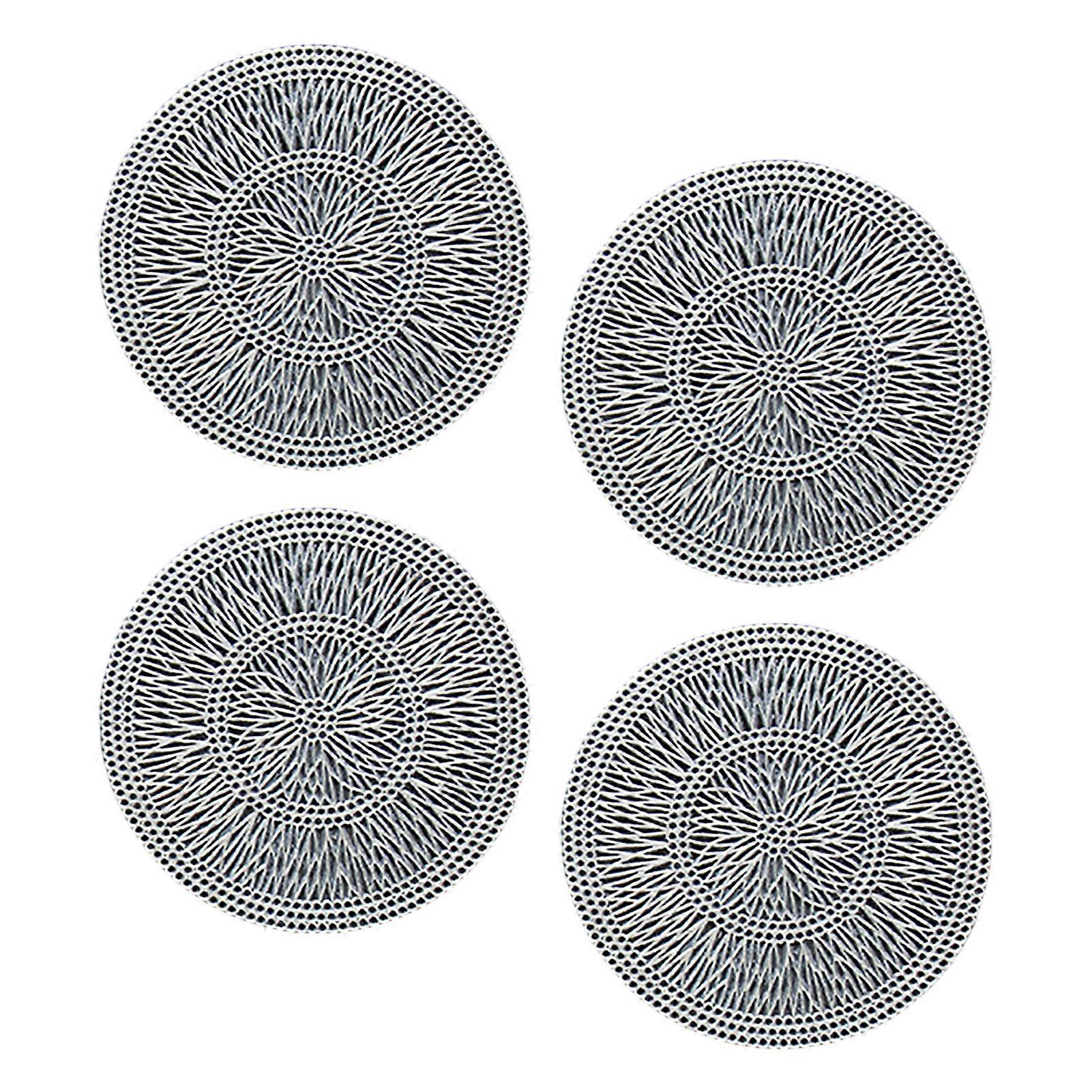 4Pcs Coaster Non-slip Good Heat Insulation Ultra-thin Nordic Hollow Gilding Dining Table Cup Mat for Home