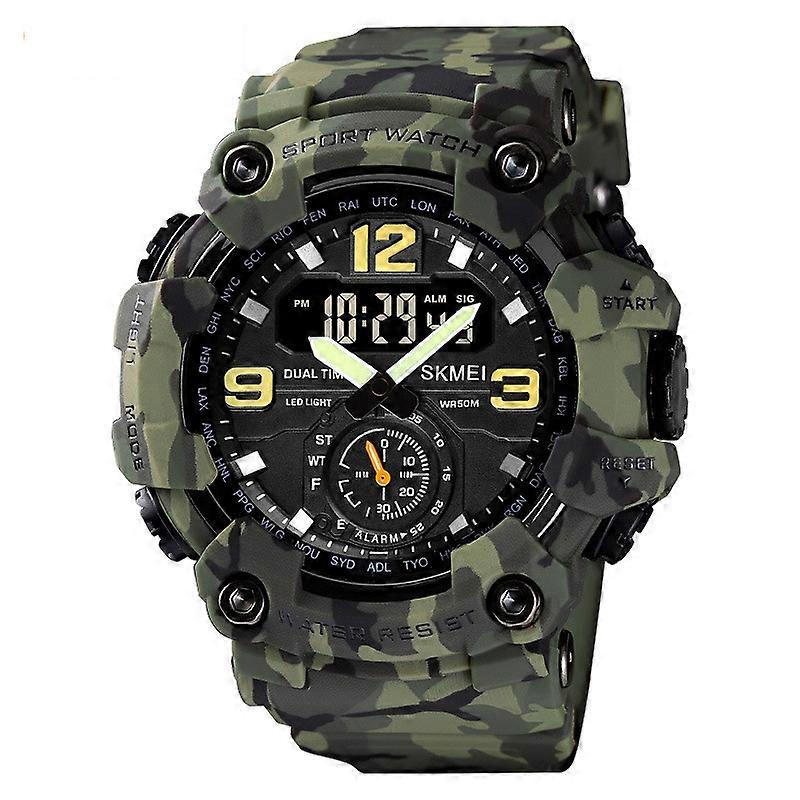 SKMEI 1637 Sport Men Watch Date Week Display Stopwatch LED Light 5ATM Waterproo