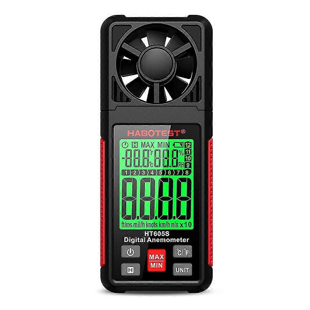 HABOTEST HT605S Digital Anemometer 0-12 Beaufort Scale Handheld Wind Speed Meter with Backlight LCD