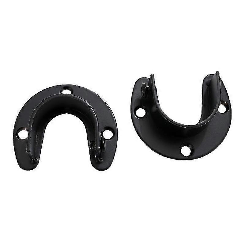 クローゼットポールソケットU字型クローゼットロッドブラケットステンレススチールワードローブレールエンドサポートカーテンレールホルダーブラケットフランジセットクローゼット用、翔