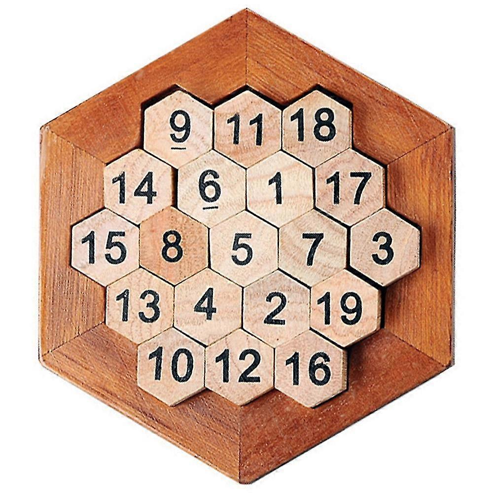 Wudly Wooden Number Knob Puzzle for Kids