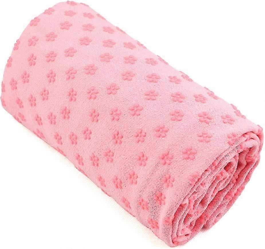 ספורט כושר נסיעות תרגיל מזרן יוגה נגד החלקה שמיכת כושר (ורוד)