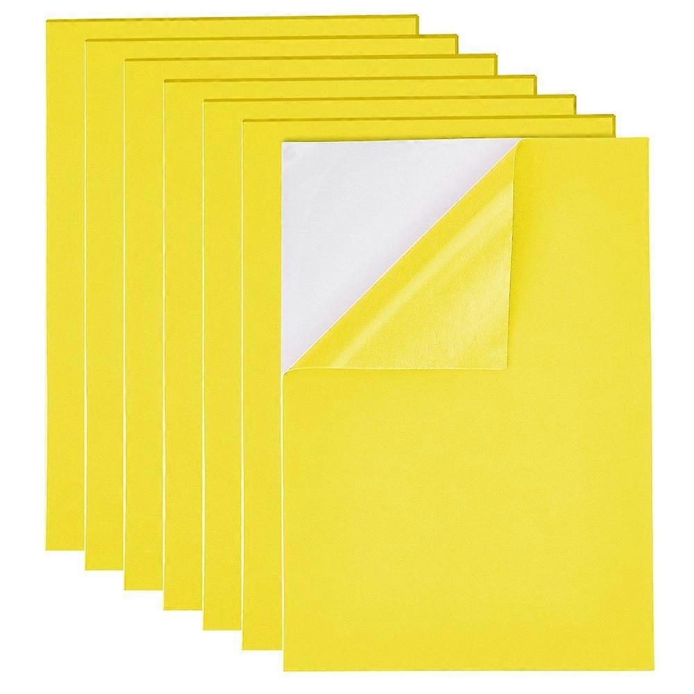 Sponge EVA Sheet Foam Paper Sets With Adhesive Back Antiskid Rectangle Yellow 30x21x0.1cm