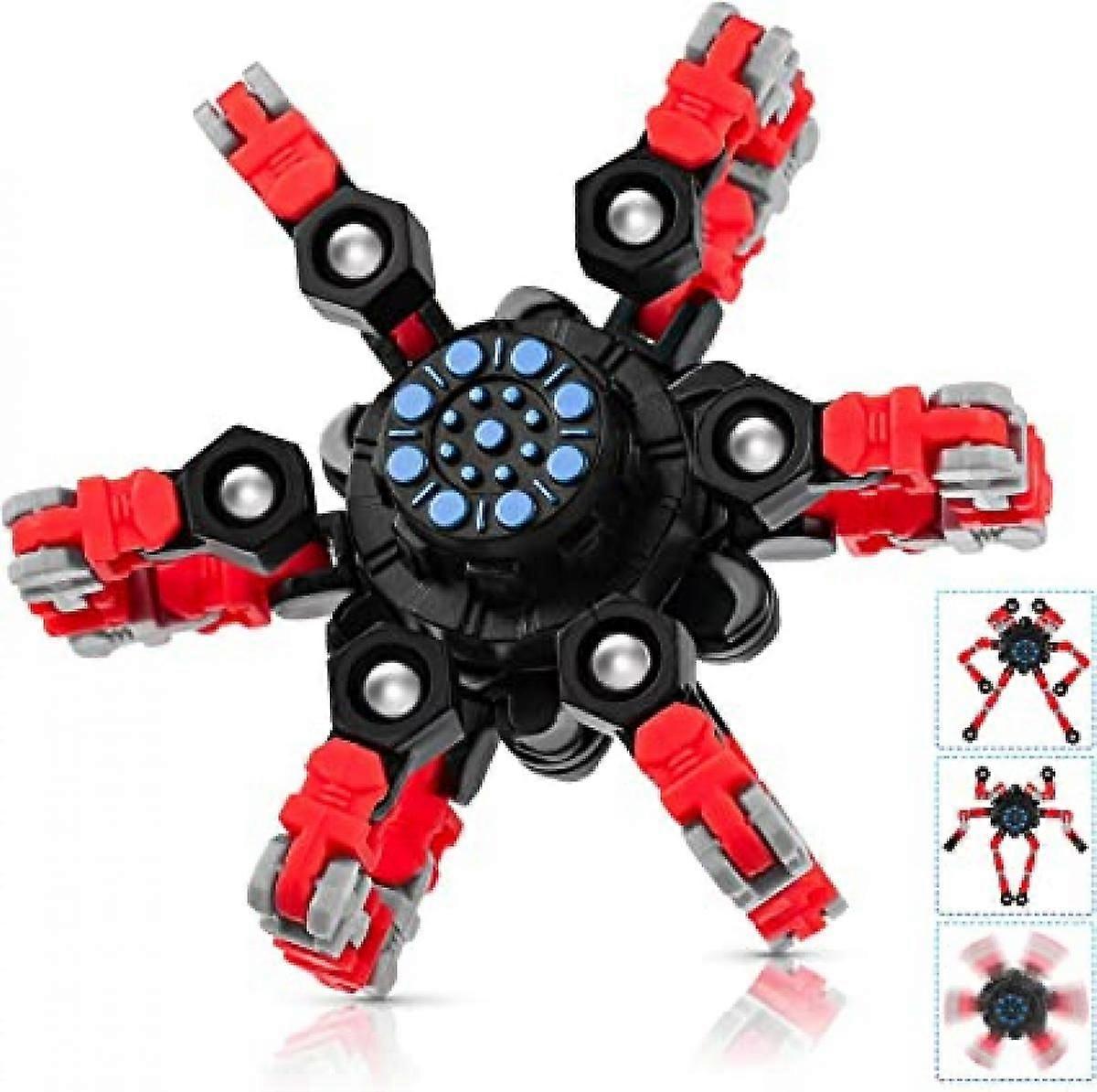 Fingertip Spin Top Toy,Fingertip Gyro Finger Hand Spinner Toy Spinning Top Focus Toy with Transformable Chain Mechanical Spiral Twister Stress Relief 