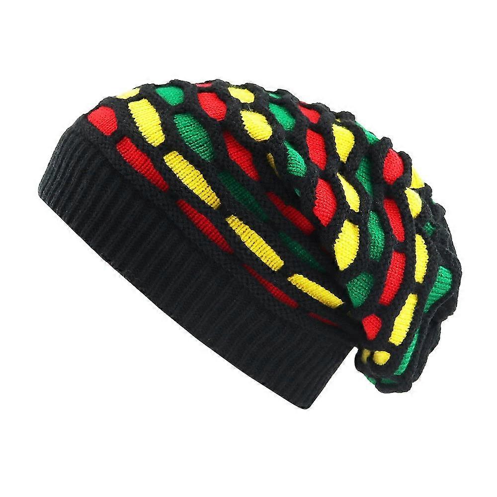 Multi-Colour Slouchy Baggie Beanie Hat for Men and Women, Warm Knit Winter Cap, Adjustable Size, Trendy Style