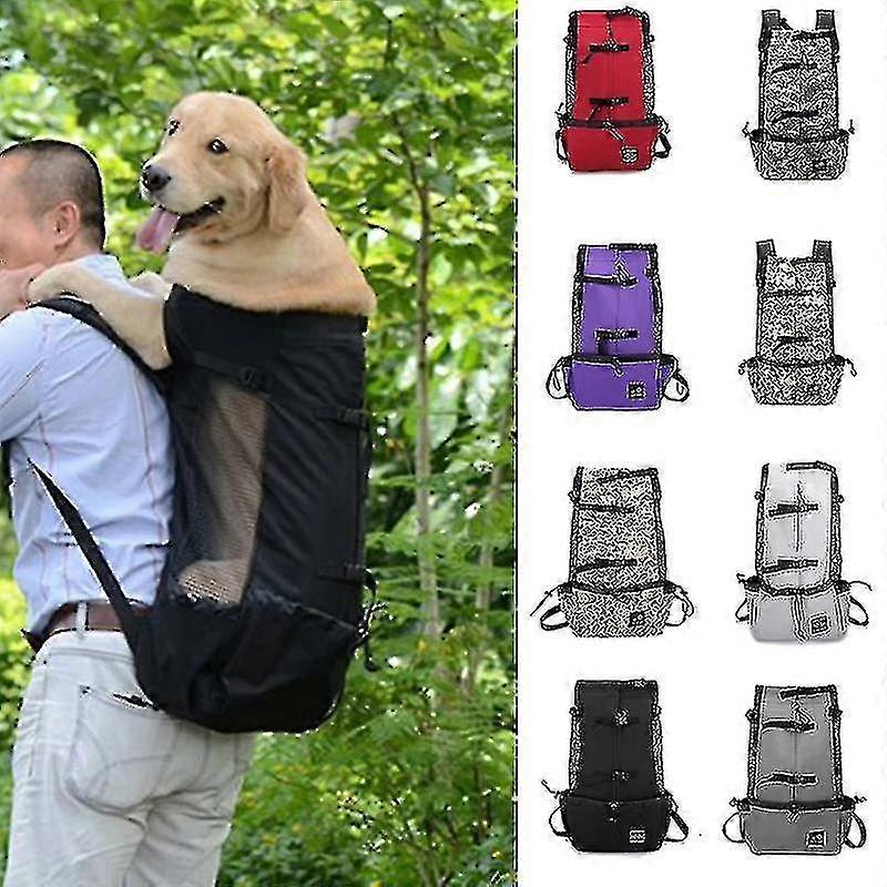 透气大型犬户外旅行可调节背包,用于远足自行车反光袋狗法国斗牛犬哈巴狗携带袋