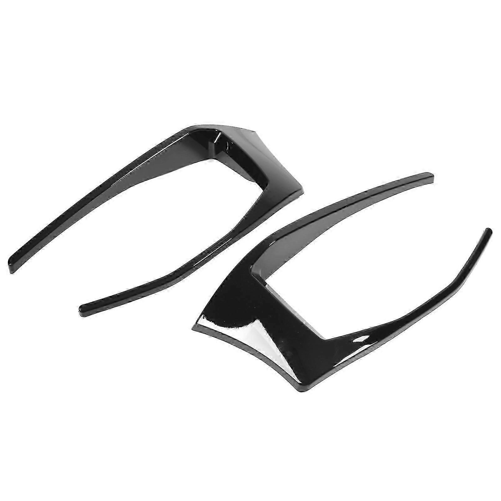 Pair Front Fog Light Lamp Eyebrow Trim Glossy Black For Mk7.5 Standard Edition 20172020