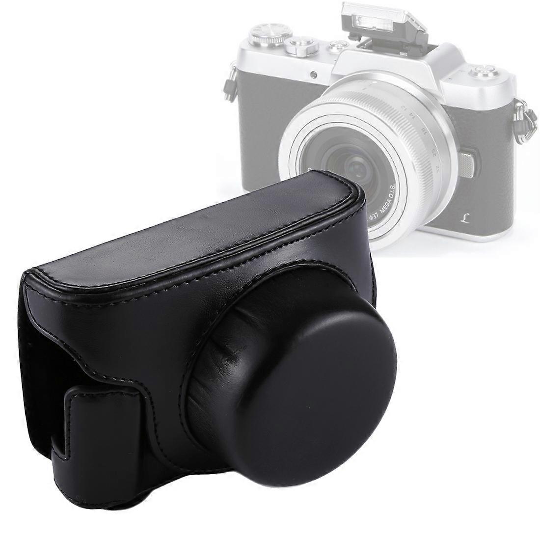 Full Body Camera PU Leather Camera Case Bag with Strap for Panasonic Lumix GF7 / GF8 / GF9