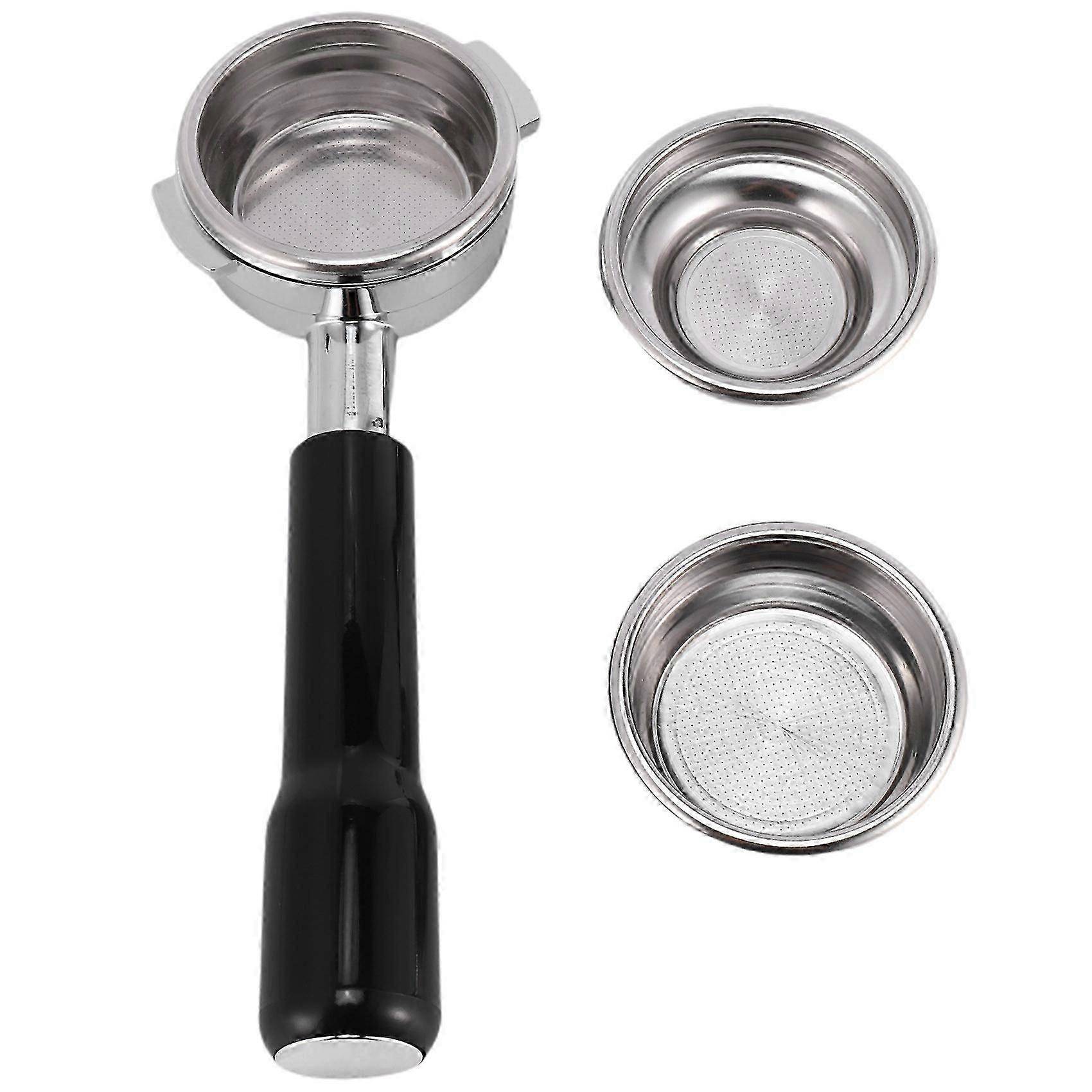 58MM Bottomless Stainless Steel Professional Espresso Coffee Machine with Single and Dual Cups Filt