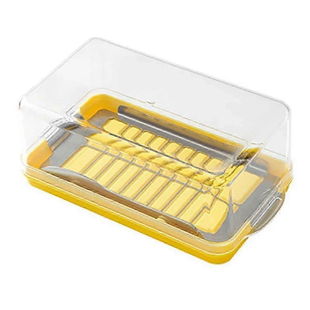 Smør Cutting Box med lokk Butter Slicer Cutting Plate Butter Container Butter Storage Butter Bowl Large