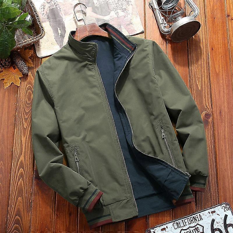 Large Size Men's Casaul Stand Collar Jacket