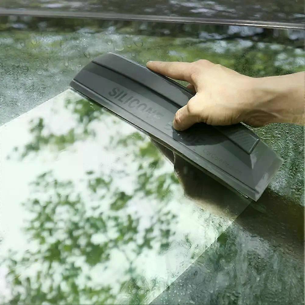 Silicone Water Wiper Blade Scraper Squeegee No Noise Windshield Cleaning Tools Comfortable Handle for Easy Operation Sim