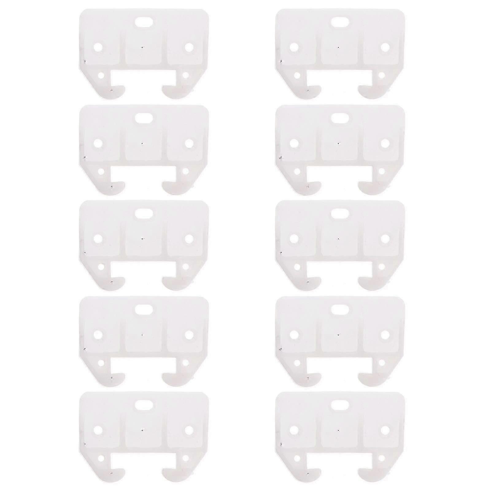10pcs Kunststoffschublade Track Guides Slides Ersatz Möbelteile (weiß)