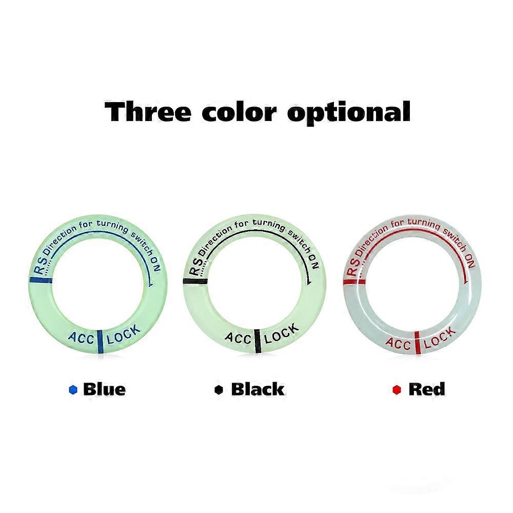 Car Ignition Switch Cover Luminous Key Ring Hole Cover Sticker